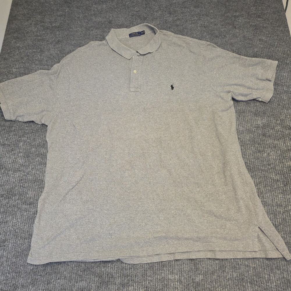 Polo Ralph Lauren Men's Big & Tall Short Sleeve Gray Sz 4XLT